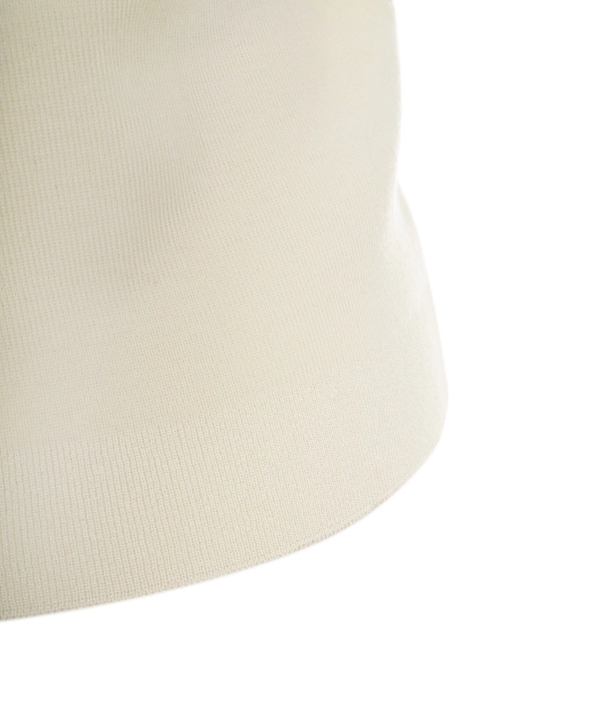 Chanel 06A CC V-neck Knit Top Cream ASL8238
