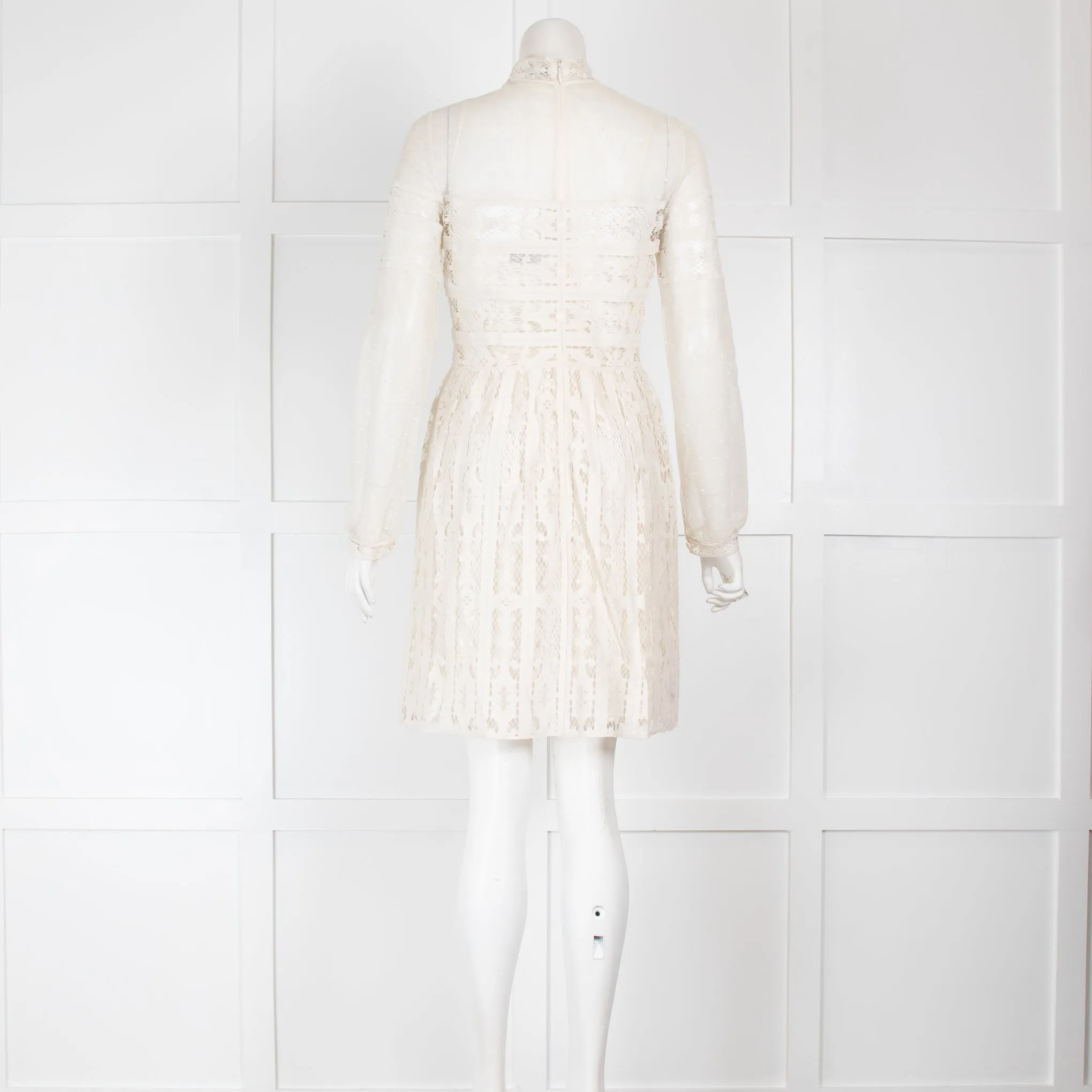 Christian Dior Off White Lace Mini Dress with Silk Slip