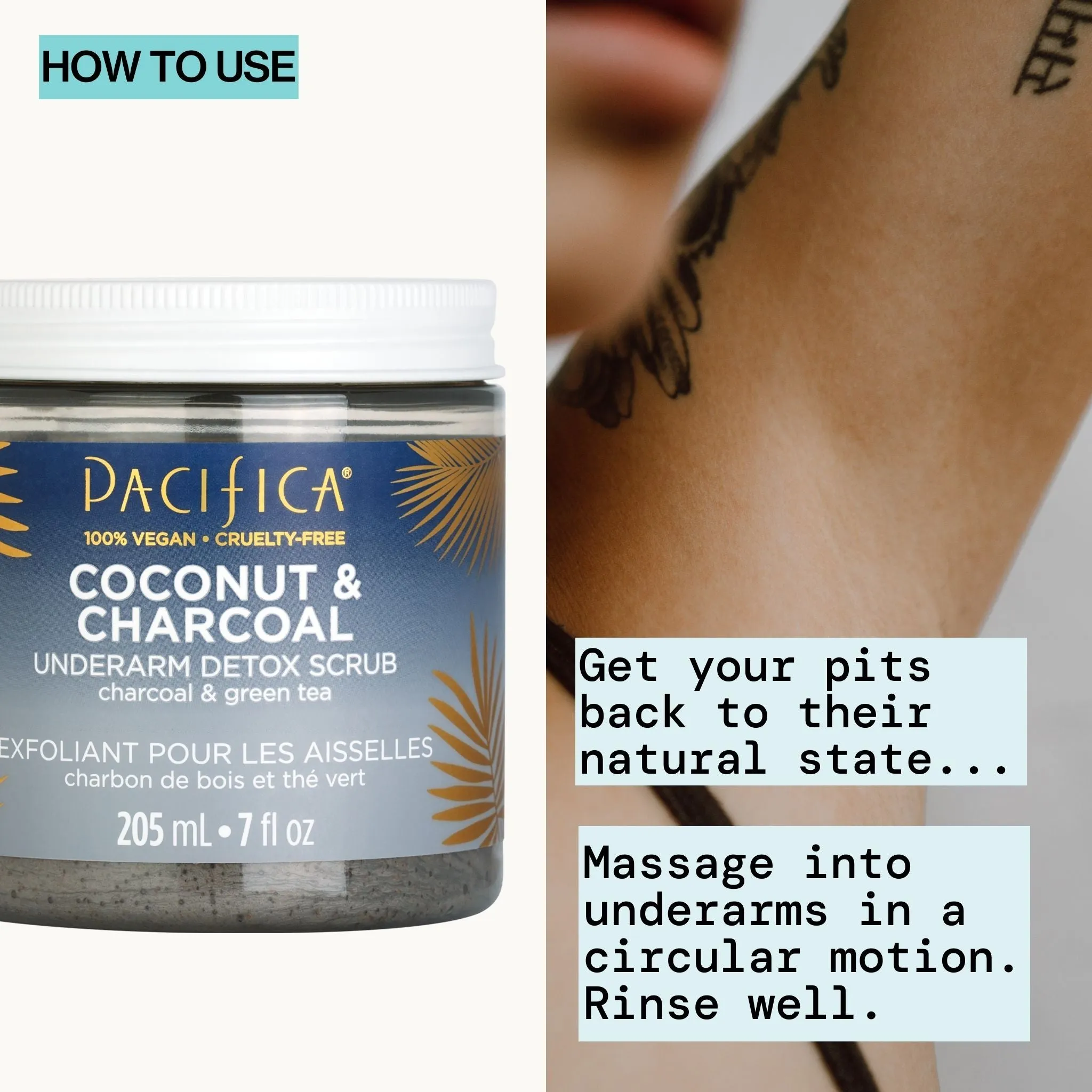 Coconut & Charcoal Underarm Detox Scrub