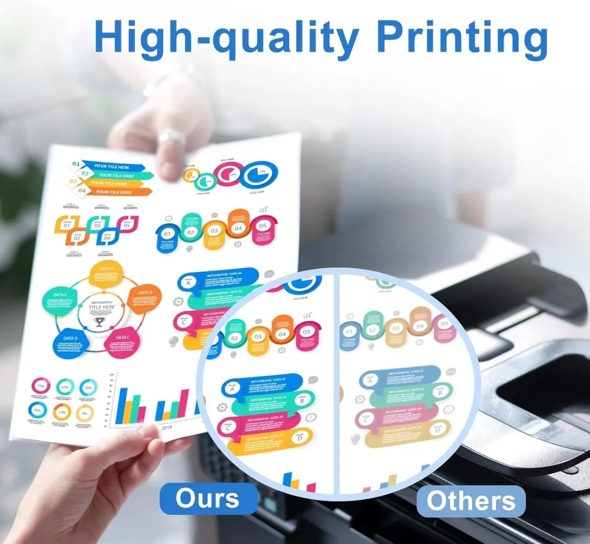 Compatible HP 210X Toner Cartridges with Chip, High Capacity, 4-Pack
