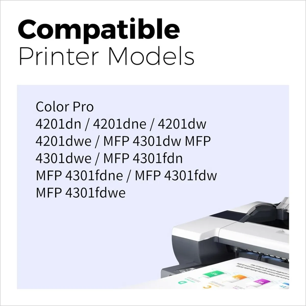 Compatible HP 210X Toner Cartridges with Chip, High Capacity, 4-Pack
