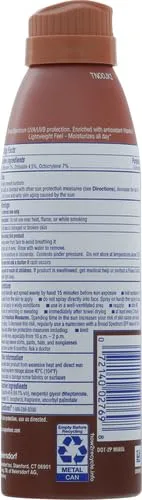 Coppertone Tanning Sunscreen Spray, Water Resistant Spray Sunscreen SPF 15, Broad Spectrum SPF 15 Sunscreen, 5.5 Fl Oz (Pack of 1)