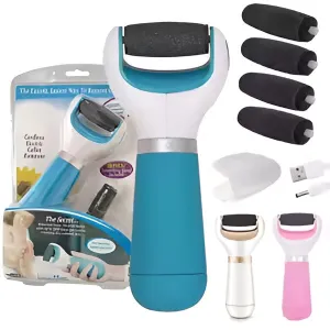 Cordless Motorized Callus Remover - Motorized Nano Abrasion Roller - Pink or Blue