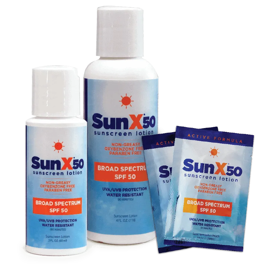 CoreTex Sun X SPF 50  Broad Spectrum Sunscreen Lotion - Bottles and Pumps