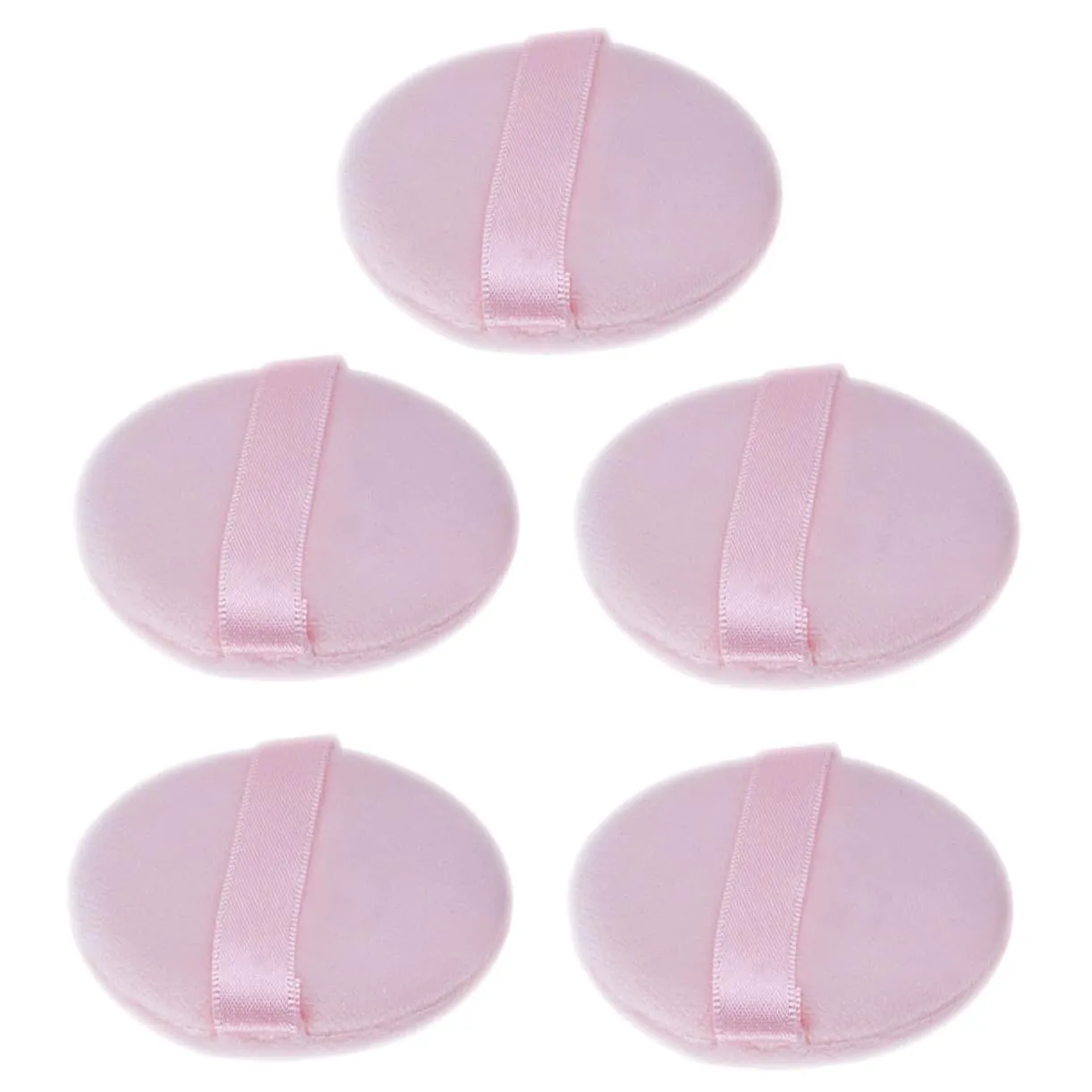 Cotton Makeup Puff Set of 5 Round Facial Powder for Loose Powder Application
