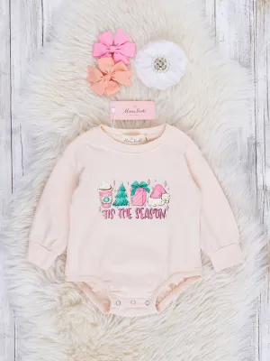 Cream "'Tis the Season" Crew Neck Romper
