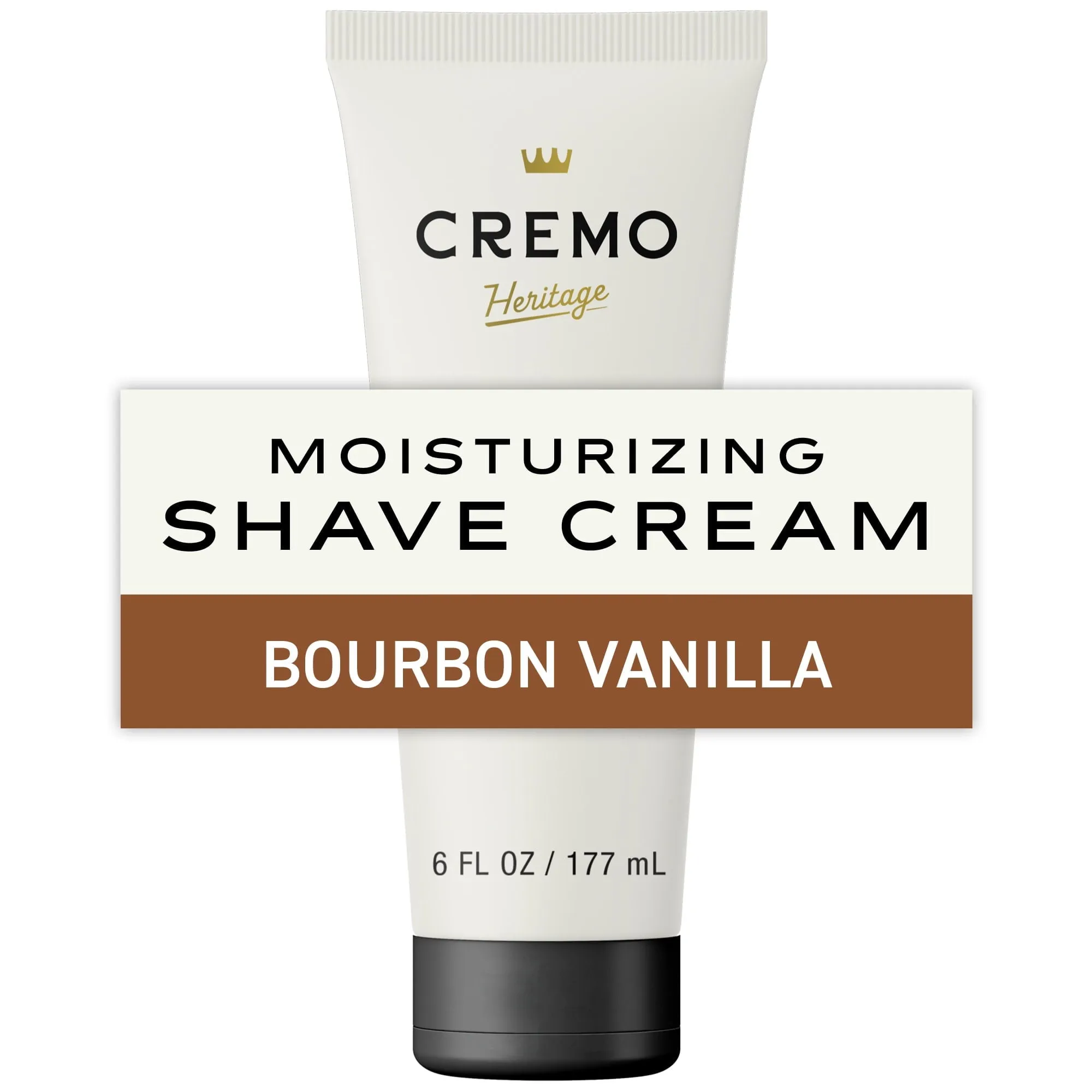 Cremo Concentrated Mens Shave Cream, Bourbon Vanilla Scent, 6 fl oz