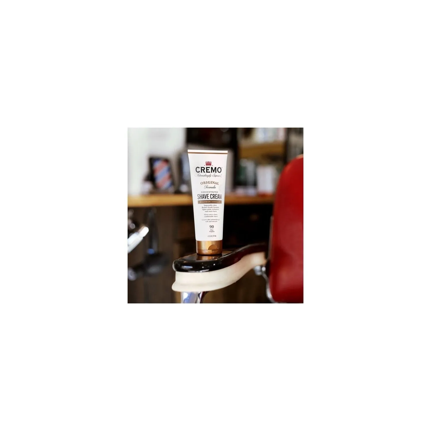 Cremo Concentrated Mens Shave Cream, Bourbon Vanilla Scent, 6 fl oz