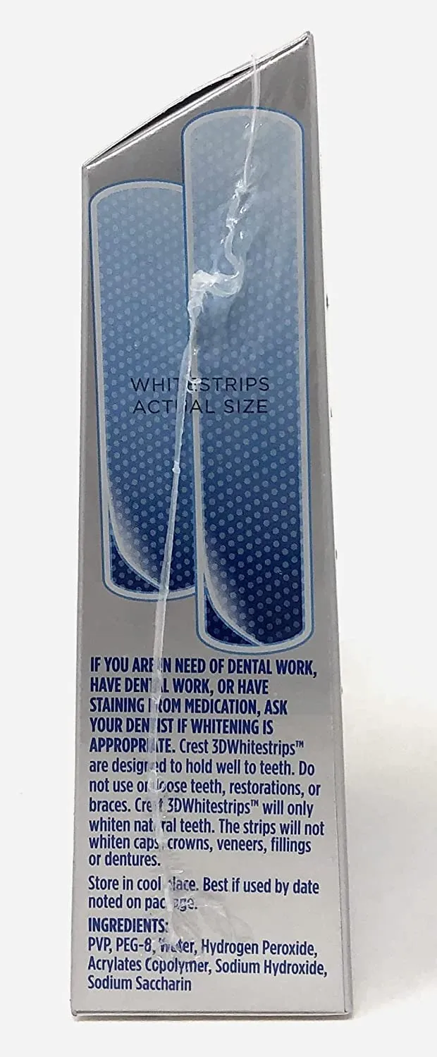Crest 3D Whitestrips Supreme Bright Boost Teeth Whitening Strips, 8 Levels Whiter, 7 Treatments, 14 Count (Pack of 1)
