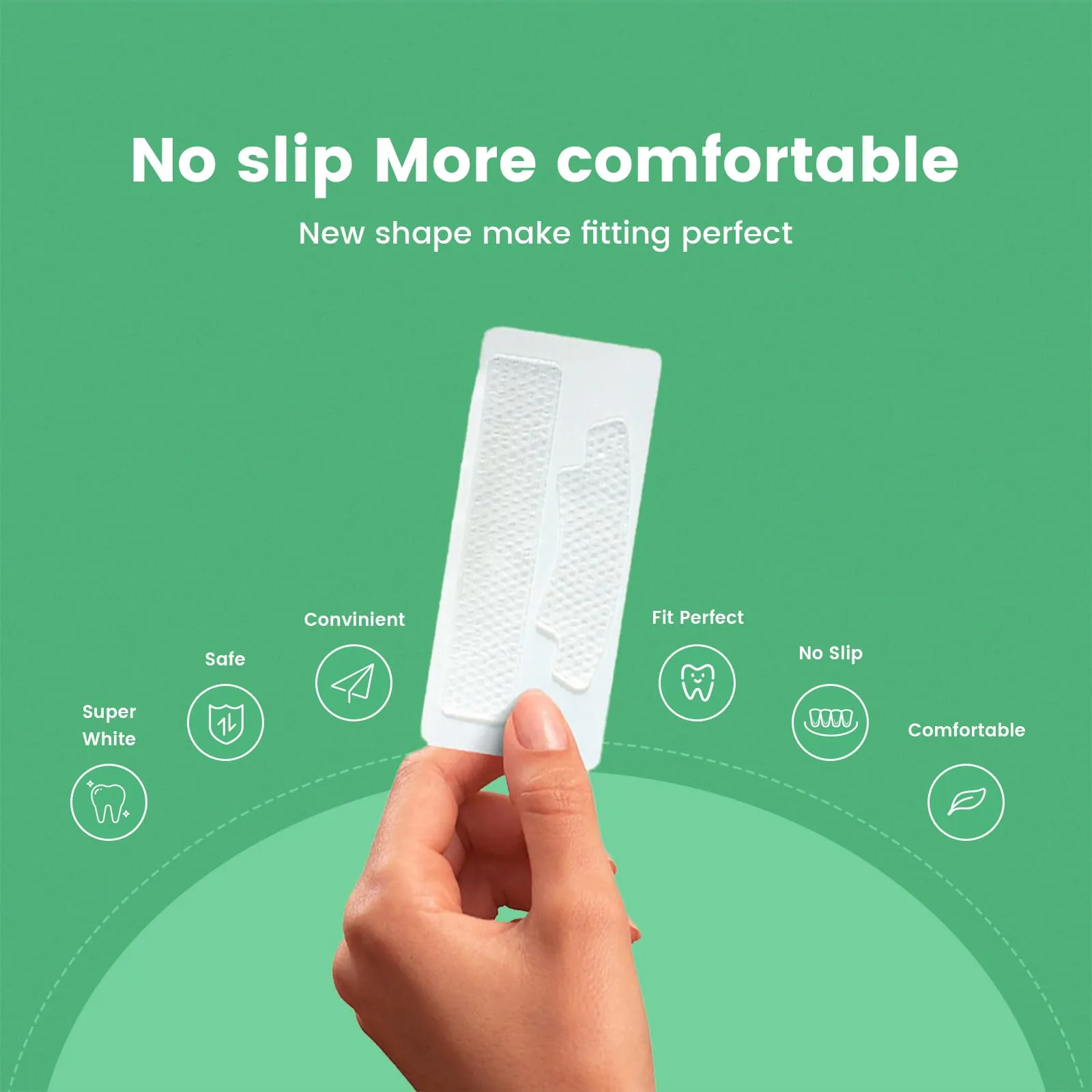 DentiSmart Teeth Whitening Strips 14 Treatments with 28 Strips - Enamel Safe - Whitening Without The Sensitivity - Non-Slip, Dry Strip Technology, Mint Flavor