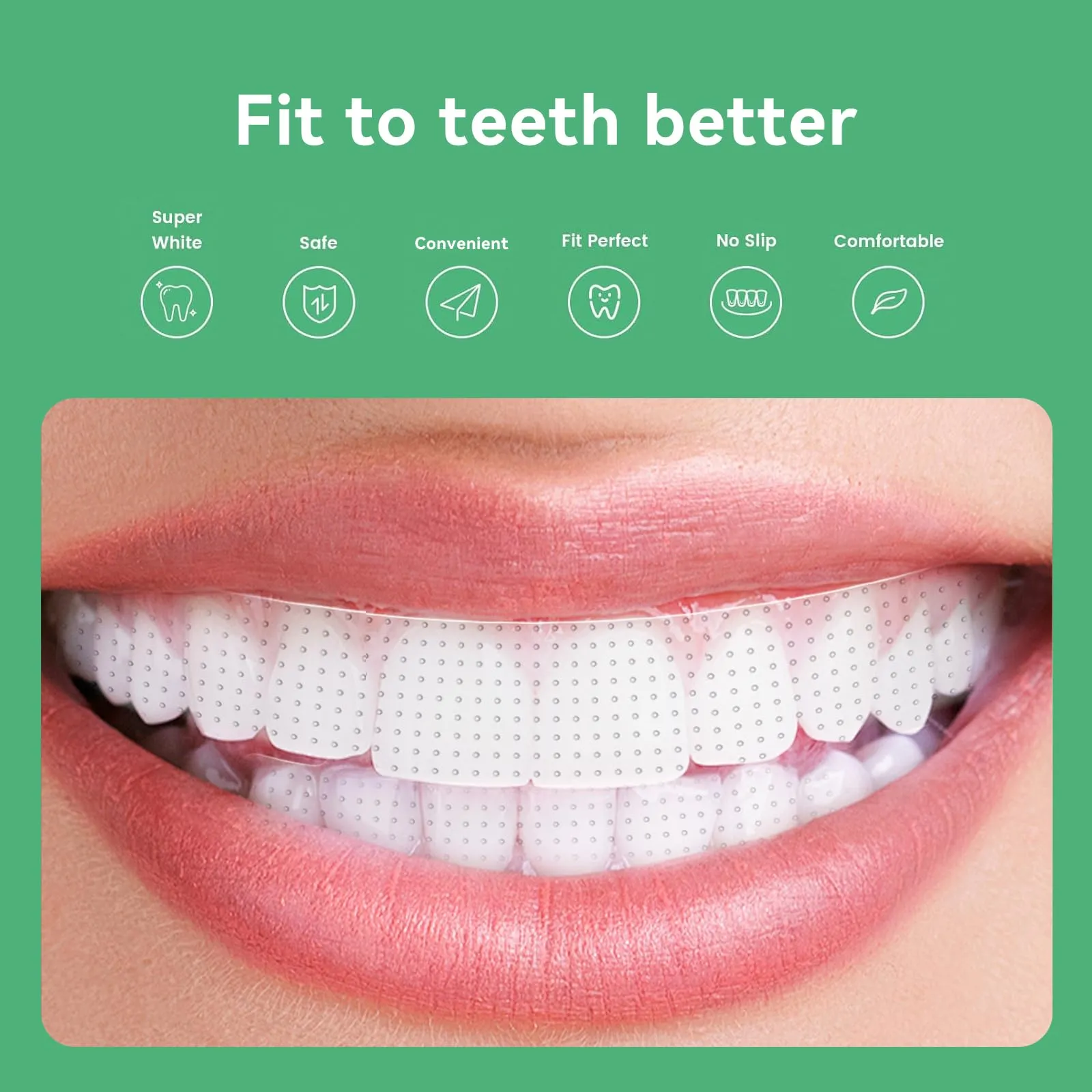 DentiSmart Teeth Whitening Strips 14 Treatments with 28 Strips - Enamel Safe - Whitening Without The Sensitivity - Non-Slip, Dry Strip Technology, Mint Flavor