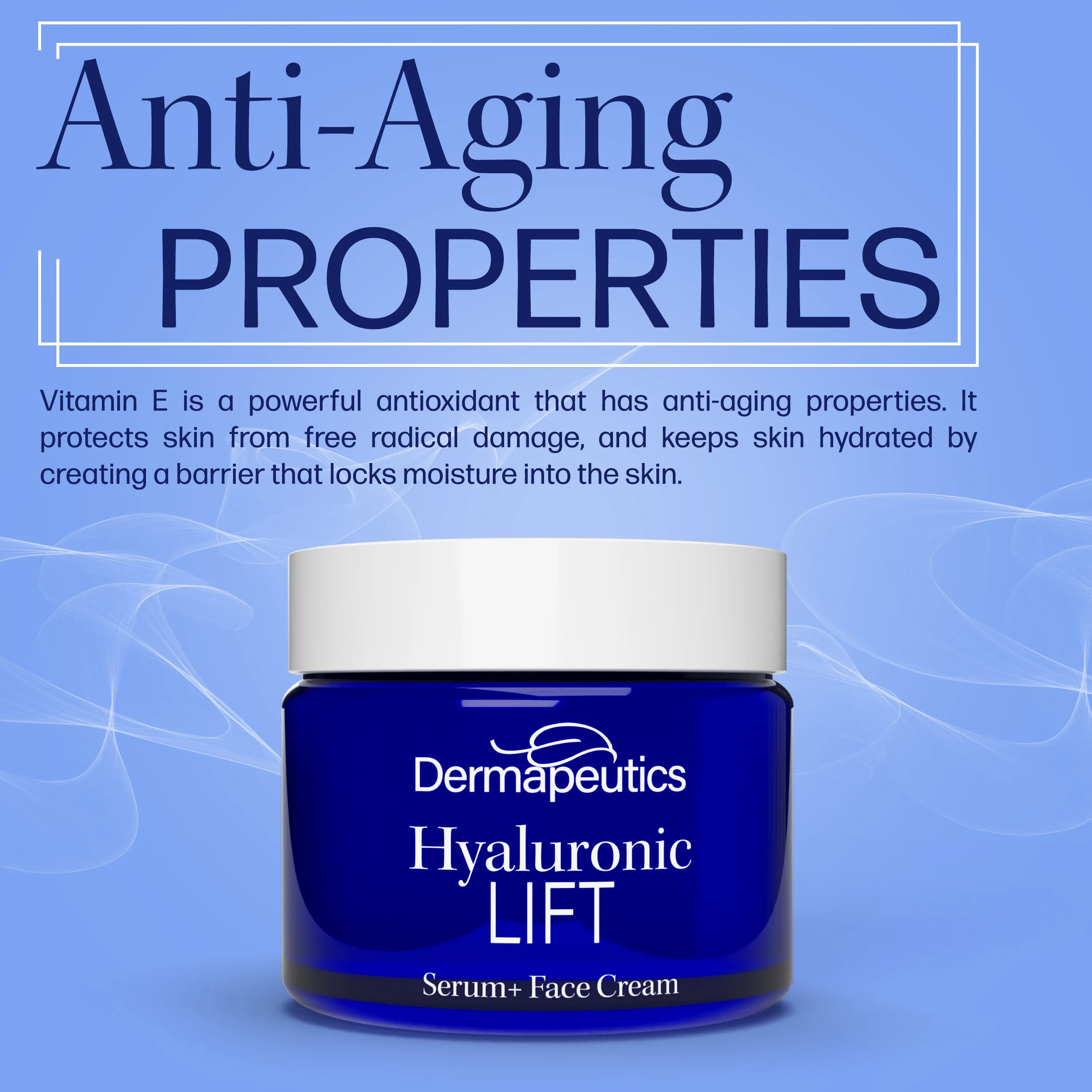 Dermapeutics Hyaluronic Lift Serum & Moisturizing Cream Kit for Face, 1 ounce serum, 2 ounce cream