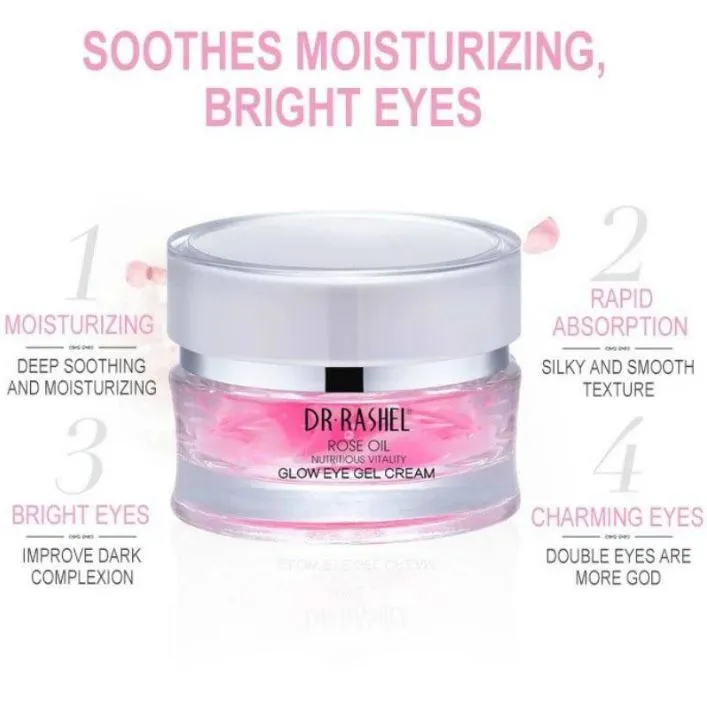 Dr.Rashel Rose Oil Nutritious Vitality Glow Eye Gel Cream DRL-1456