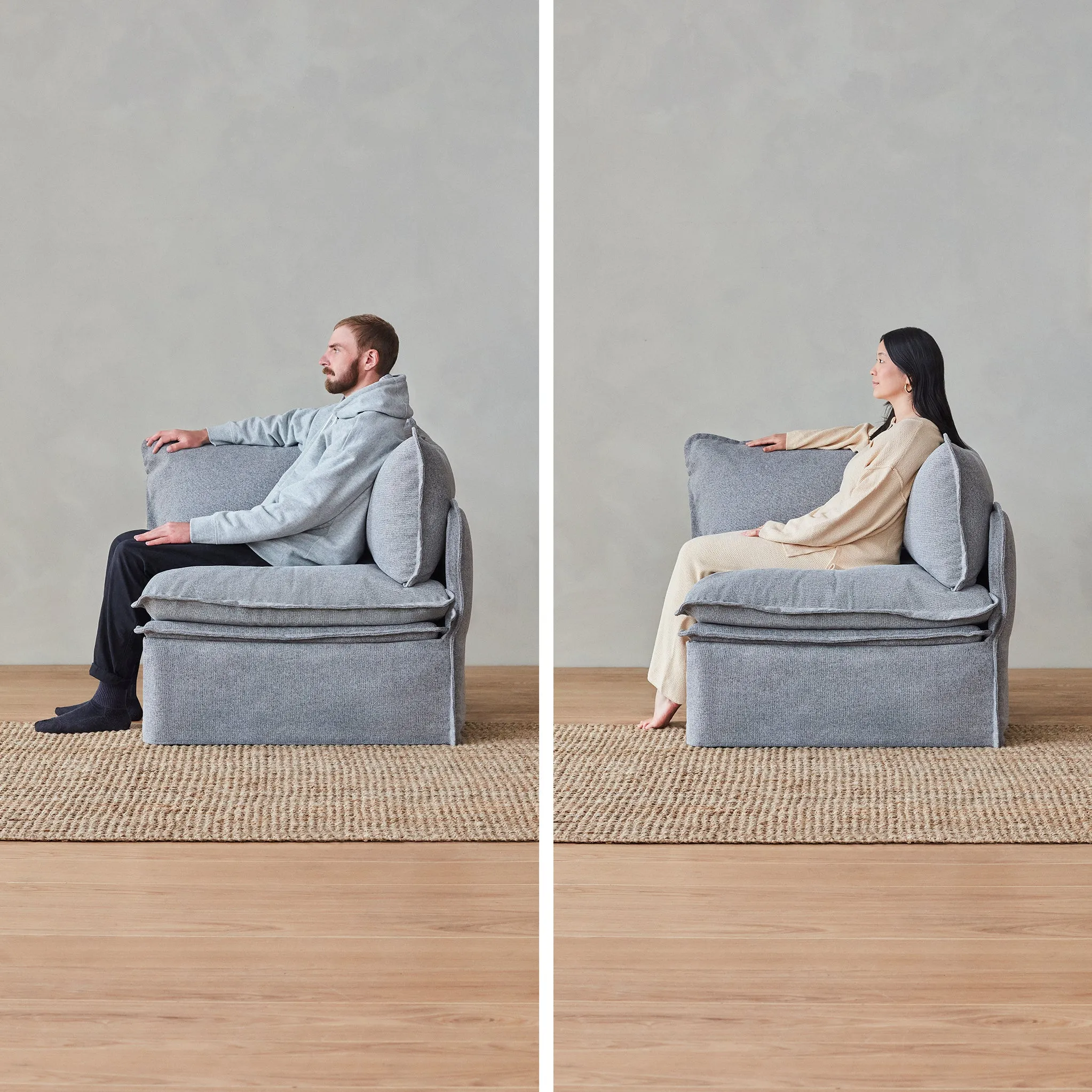 Elevate Comfort Layer Set for 3-Seater | Knit Boucle in Mousse