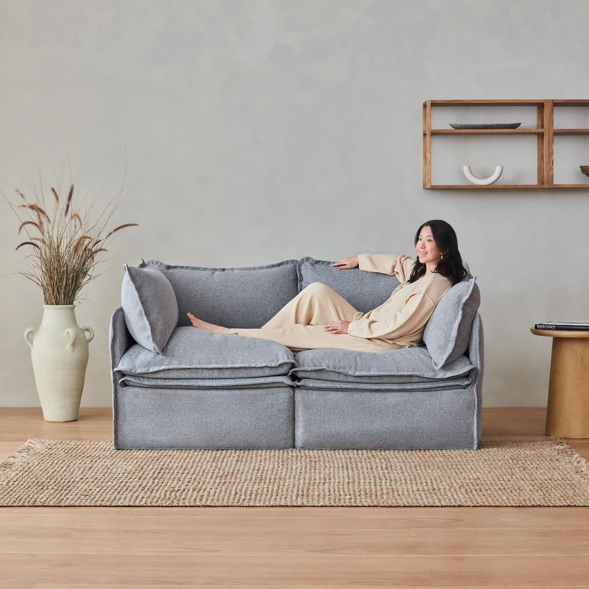 Elevate Comfort Layer Set for 3-Seater | Knit Boucle in Mousse