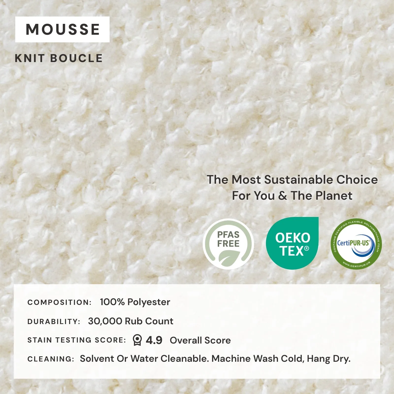 Elevate Comfort Layer Set for 3-Seater | Knit Boucle in Mousse