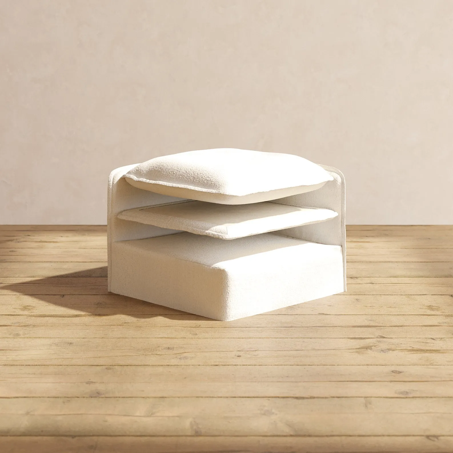 Elevate Comfort Layer Set for 3-Seater | Knit Boucle in Mousse