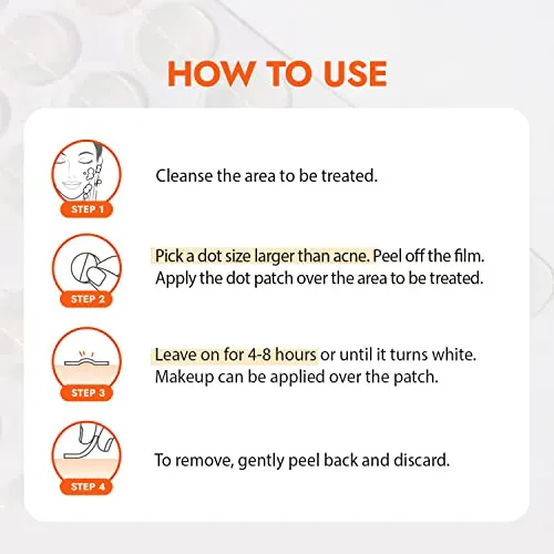 Epielle Over-Zit Acne Clear Patches | Ultimate Hydrocolloid Solution | 138 Acne and Blemish Patches for Clear Skin