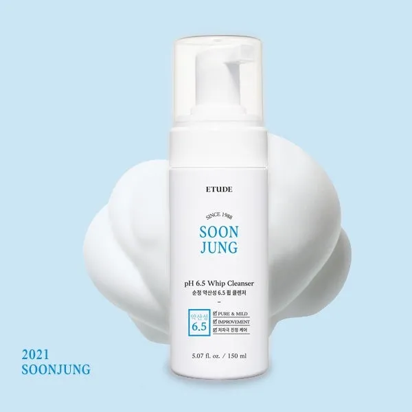 ETUDE HOUSE SOON JUNG Ph 6.5 Whip Cleanser غسول الوجه الكريمي من ايتود هاوس