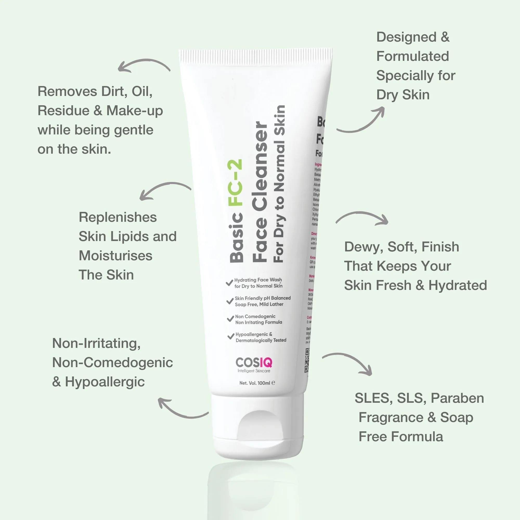 FC-2 Basic Face Cleanser for Dry Skin, 100ml