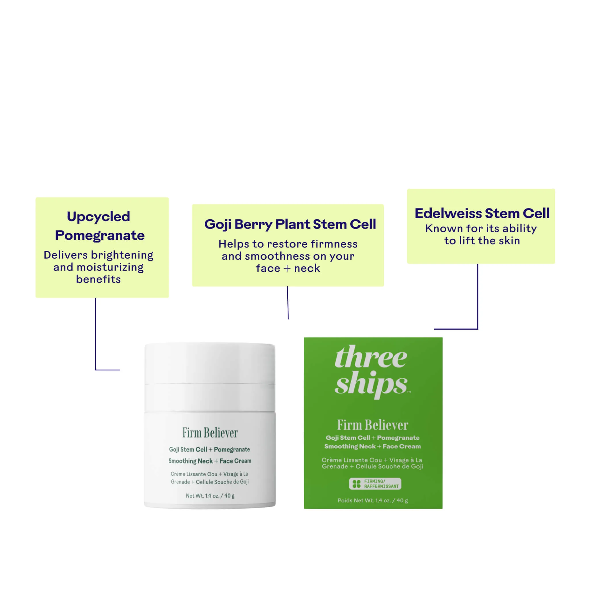 Firm Believer Goji Stem Cell   Pomegranate Smoothing Neck   Face Cream