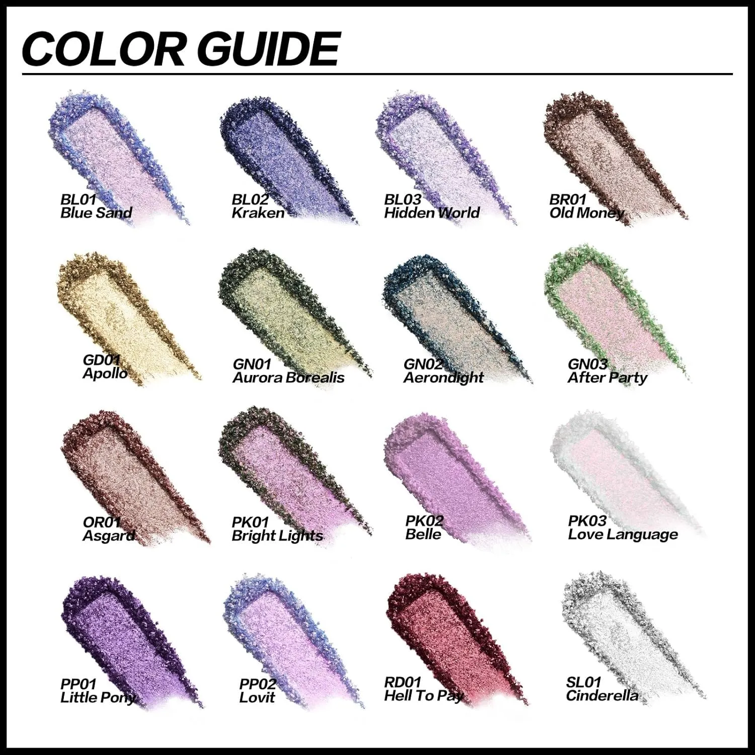 FOCALLURE Eyes On Me Pressed Powder Eyeshadow, Shimmery Eye Makeup & Highlight, Long-Lasting, High Pigmented Single Shade Eye Color, Glitter Finish, Hypoallergenic, BL03 Hidden World