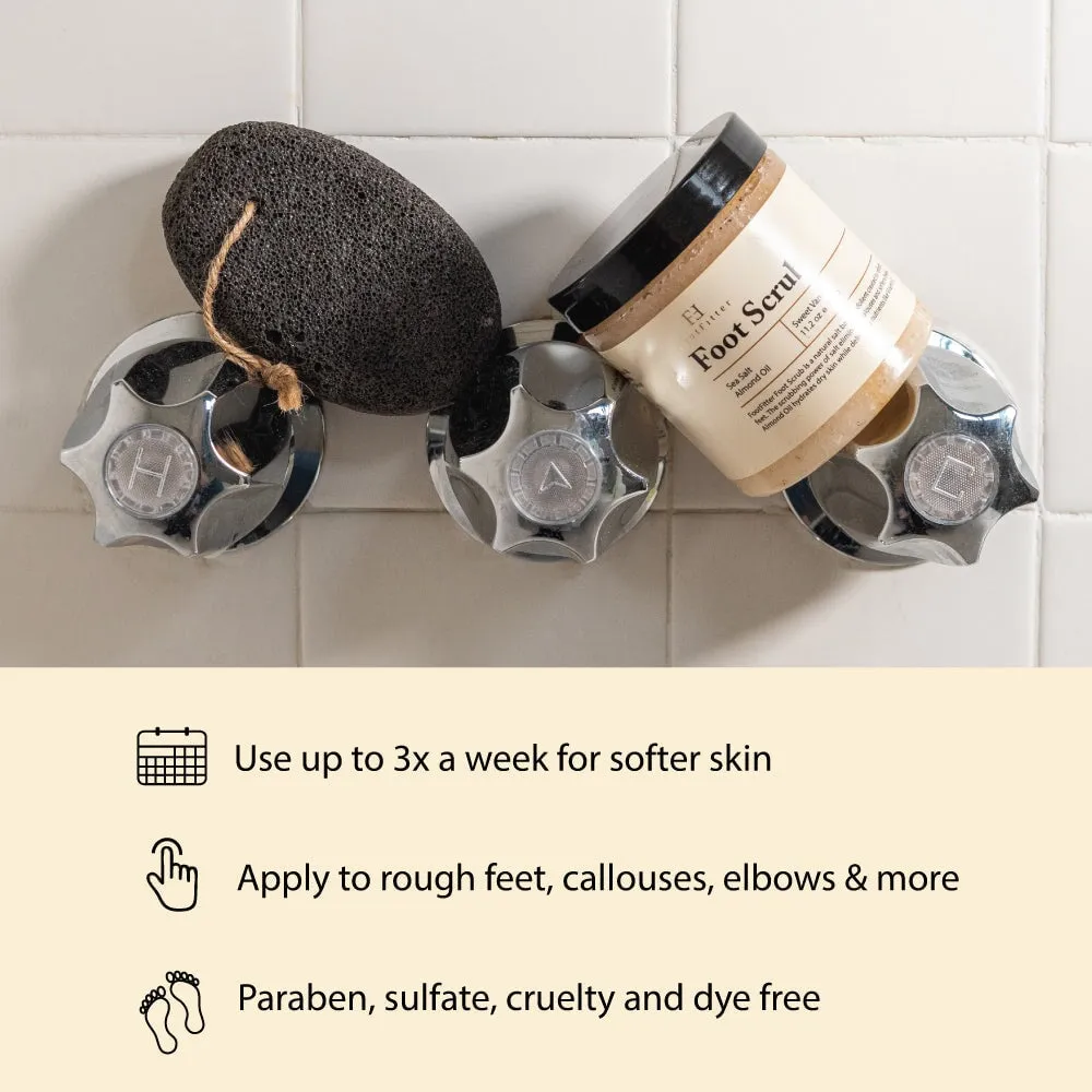 FootFitter Exfoliating Foot Scrub and Pumice Stone Set