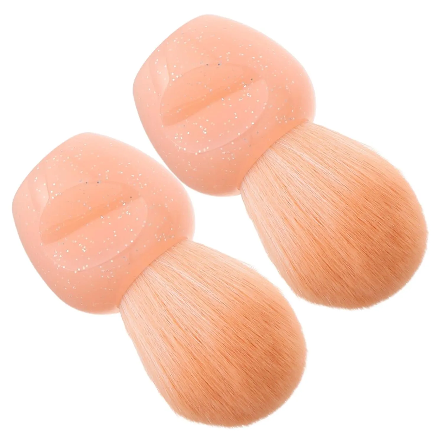 FRCOLOR Durable Mini Makeup Brushes Set of 2 Foundation Blush Eyeshadow Portable Travel Brush for Powder Nail Art Cleaning