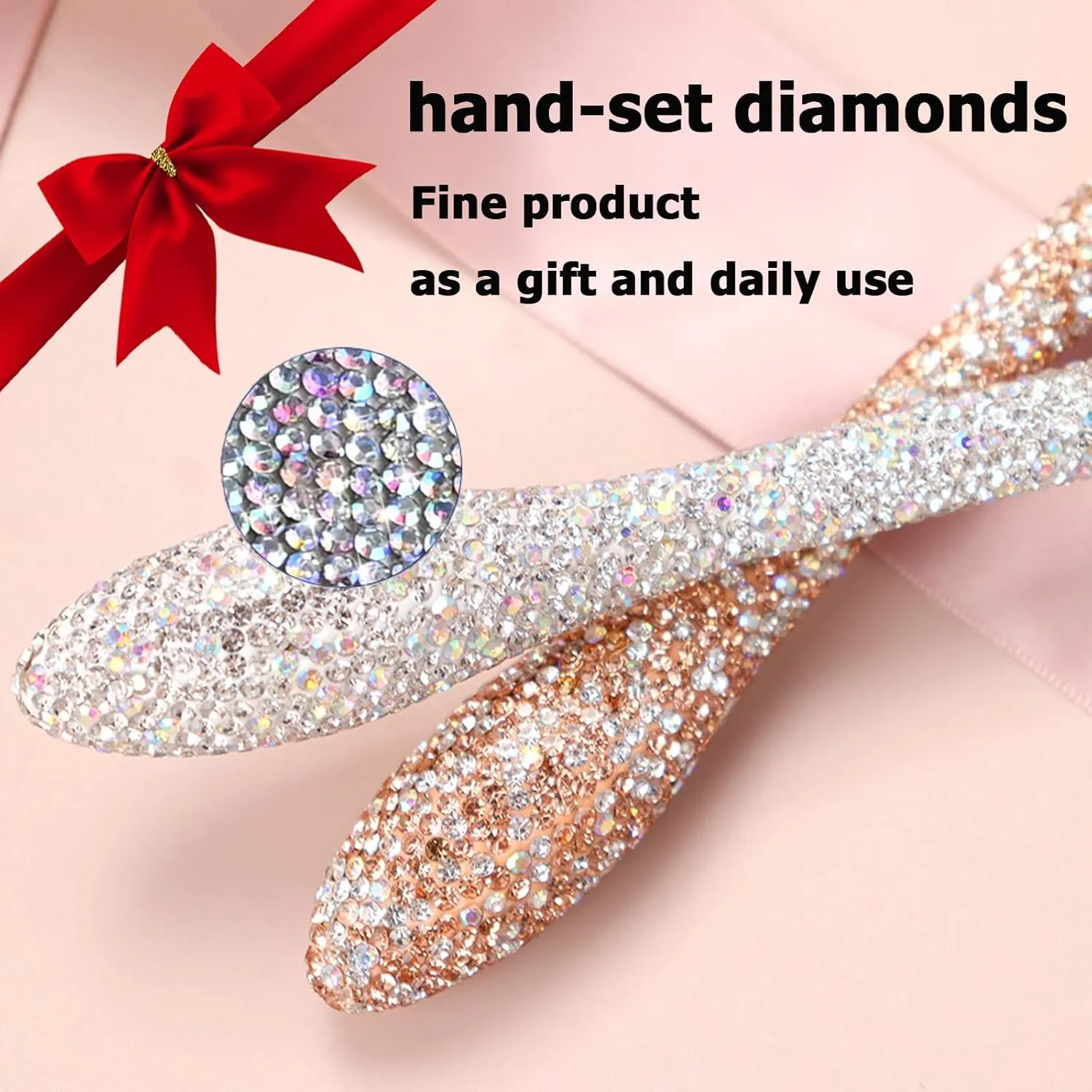 Full Diamond Luxury Shine Nail Art Dust Powder Remover Brush, Nail Art Dust Cleaner Brush, Soft Cleaner Brush for Makeup (Silver)