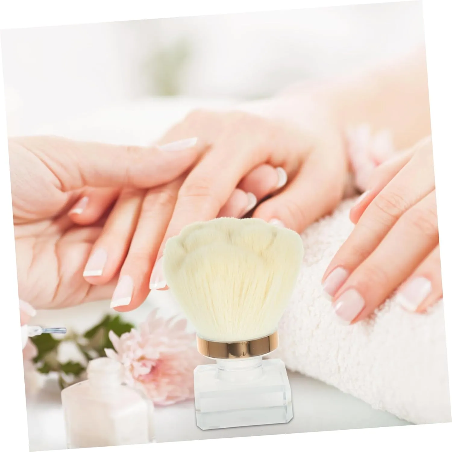 GALPADA 4pcs Multi-use Nail Dust Cleaning Brush Makeup Brush Lightweight Nail Care Loose Powder Application Comfortable Grip for Easy Use
