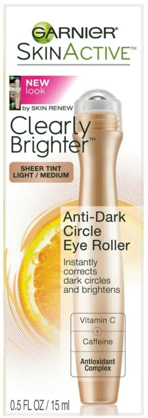 GARNIER - Clearly Brighter Anti-Dark Circle Eye Roller Light/Medium - 0.5 fl oz (15 ml)