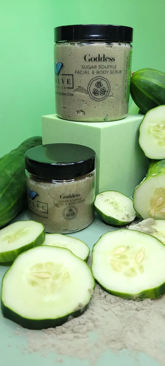 Goddess Facial and Body Scrub - Detoxifying Clay, Shea Butter, Cucumber Seed Oil