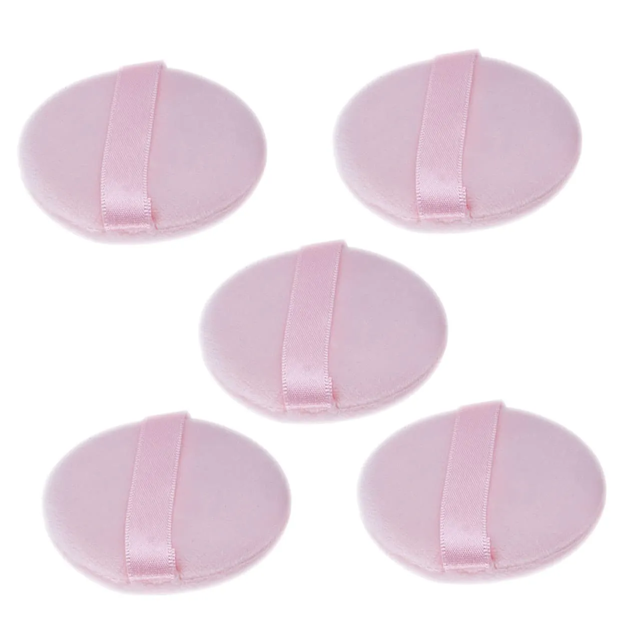 Happyyami 5pcs Facial Makeup Puff Soft Fluffy Powder for Loose Powder Travel-friendly Container for Gentle Application Skin