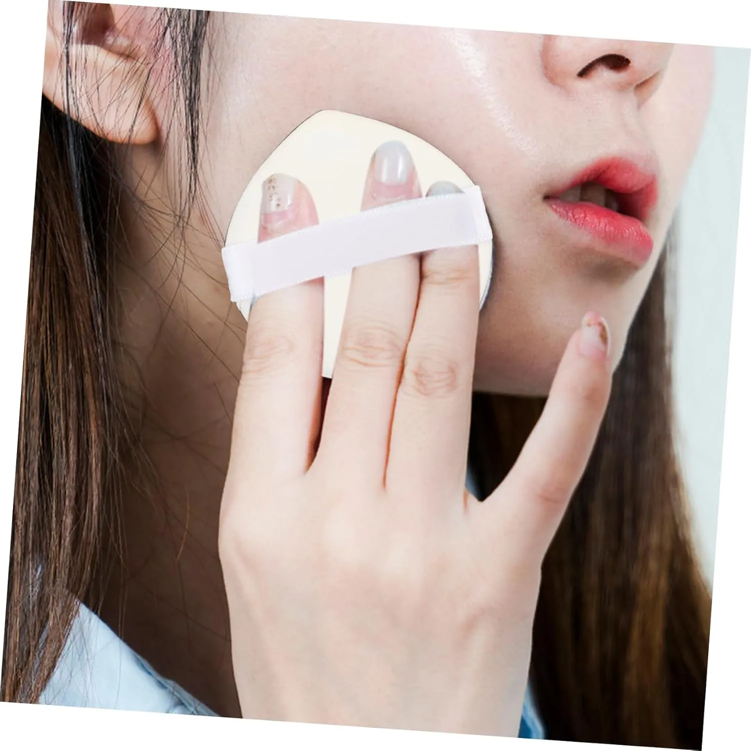 Housoutil 18pcs Makeup Powder Puff Strap Fluffy Non Beauty Applicator for Liquid Powder for Foundation Blush and Loose Skin-friendly for Gentle Application