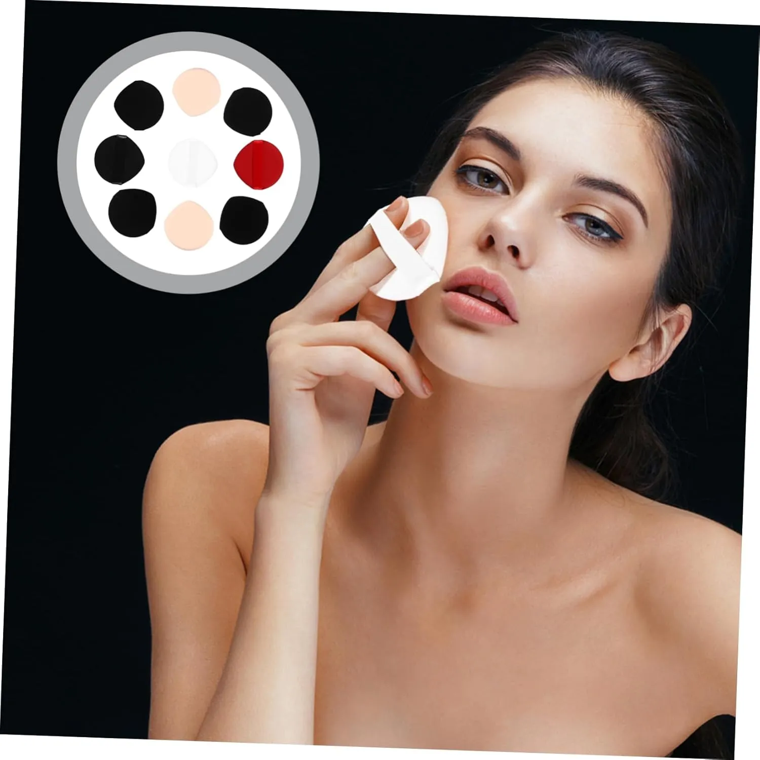 Housoutil 18pcs Makeup Powder Puff Strap Fluffy Non Beauty Applicator for Liquid Powder for Foundation Blush and Loose Skin-friendly for Gentle Application