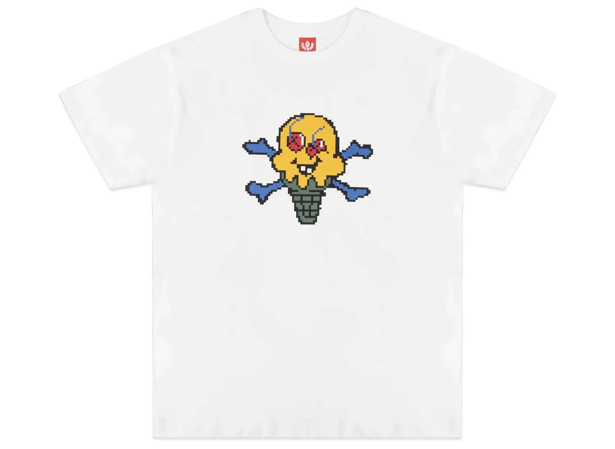 Ice Cream Pixel S/S Tee in White