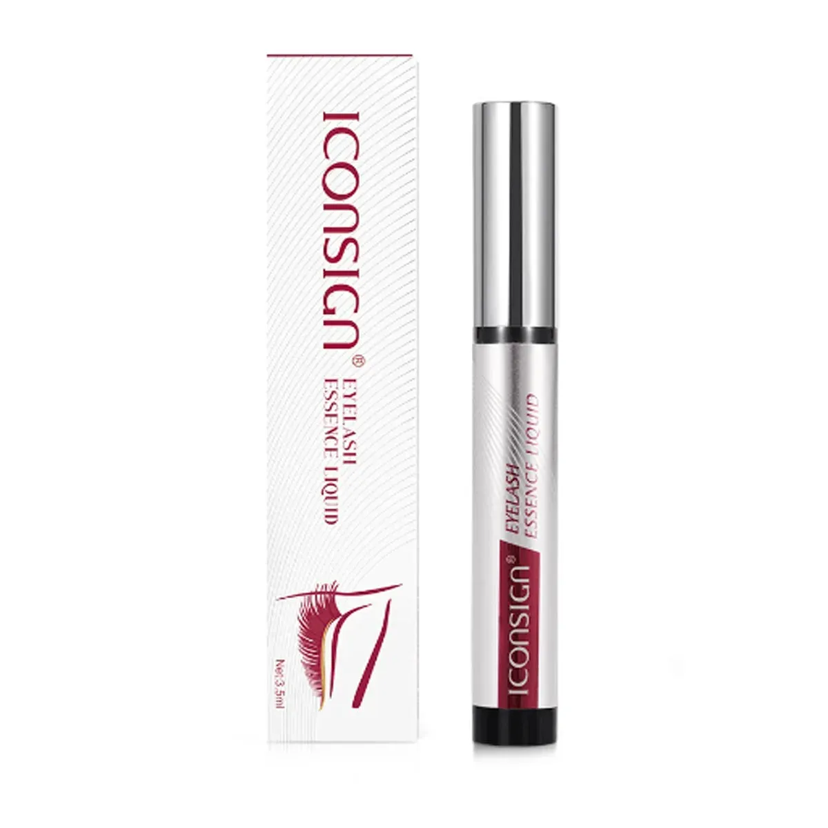 Iconsign Lash Serum - Organic Eyelash Growth Serum for Fuller, Longer Lashes & Brows
