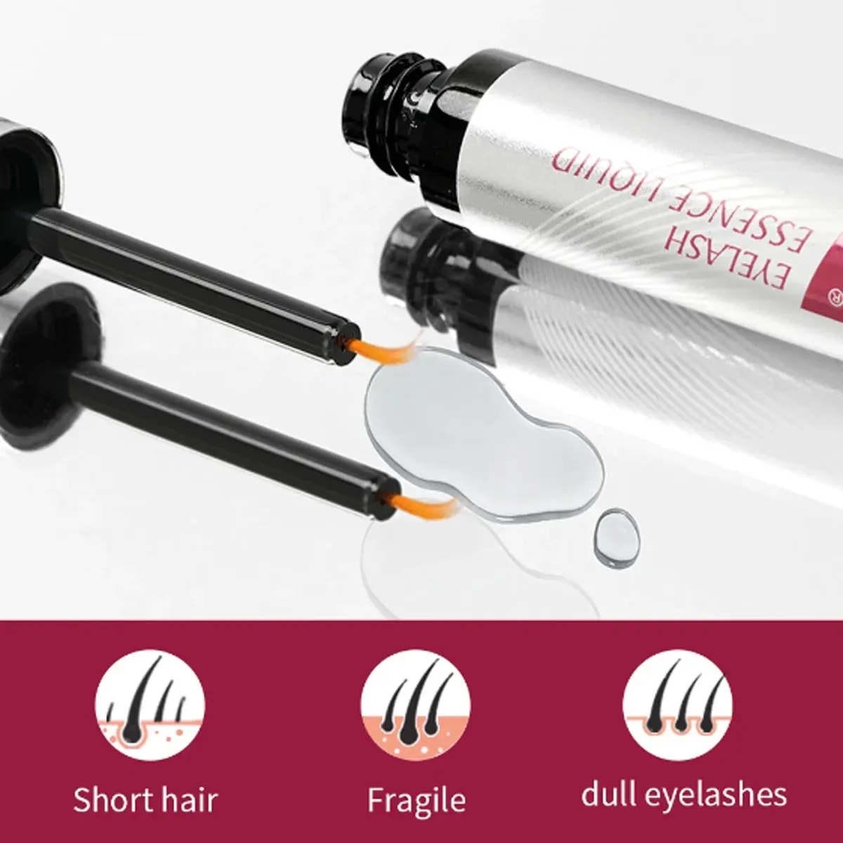 Iconsign Lash Serum - Organic Eyelash Growth Serum for Fuller, Longer Lashes & Brows
