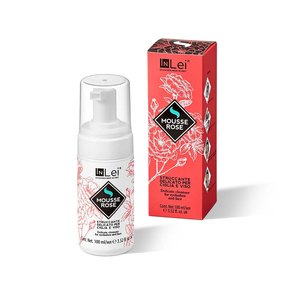 InLei Delicate Lash & Brow Mousse Cleanser - Rose - 100ml