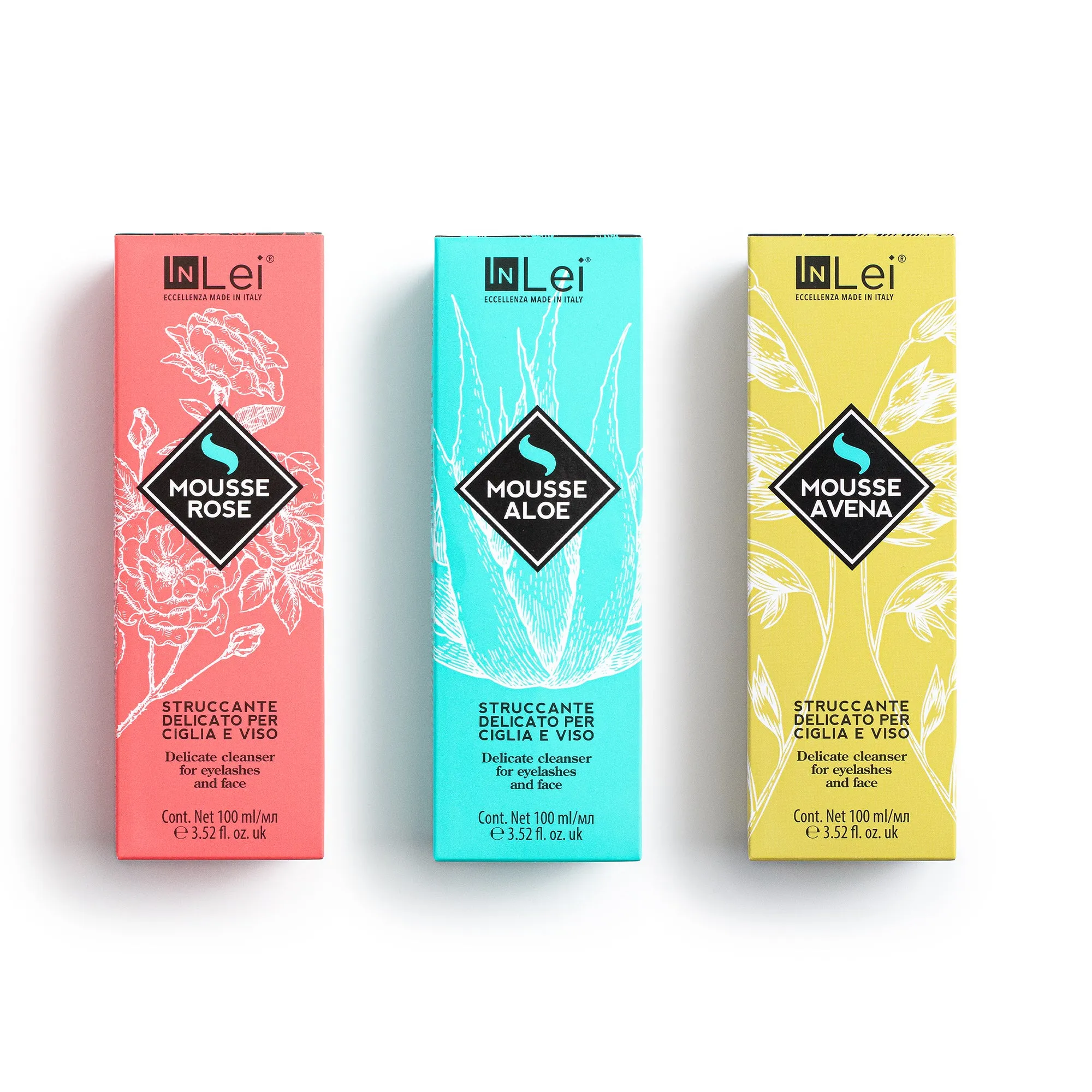 InLei® | Mousse Delicate Cleansers | 3 Types 9pcs