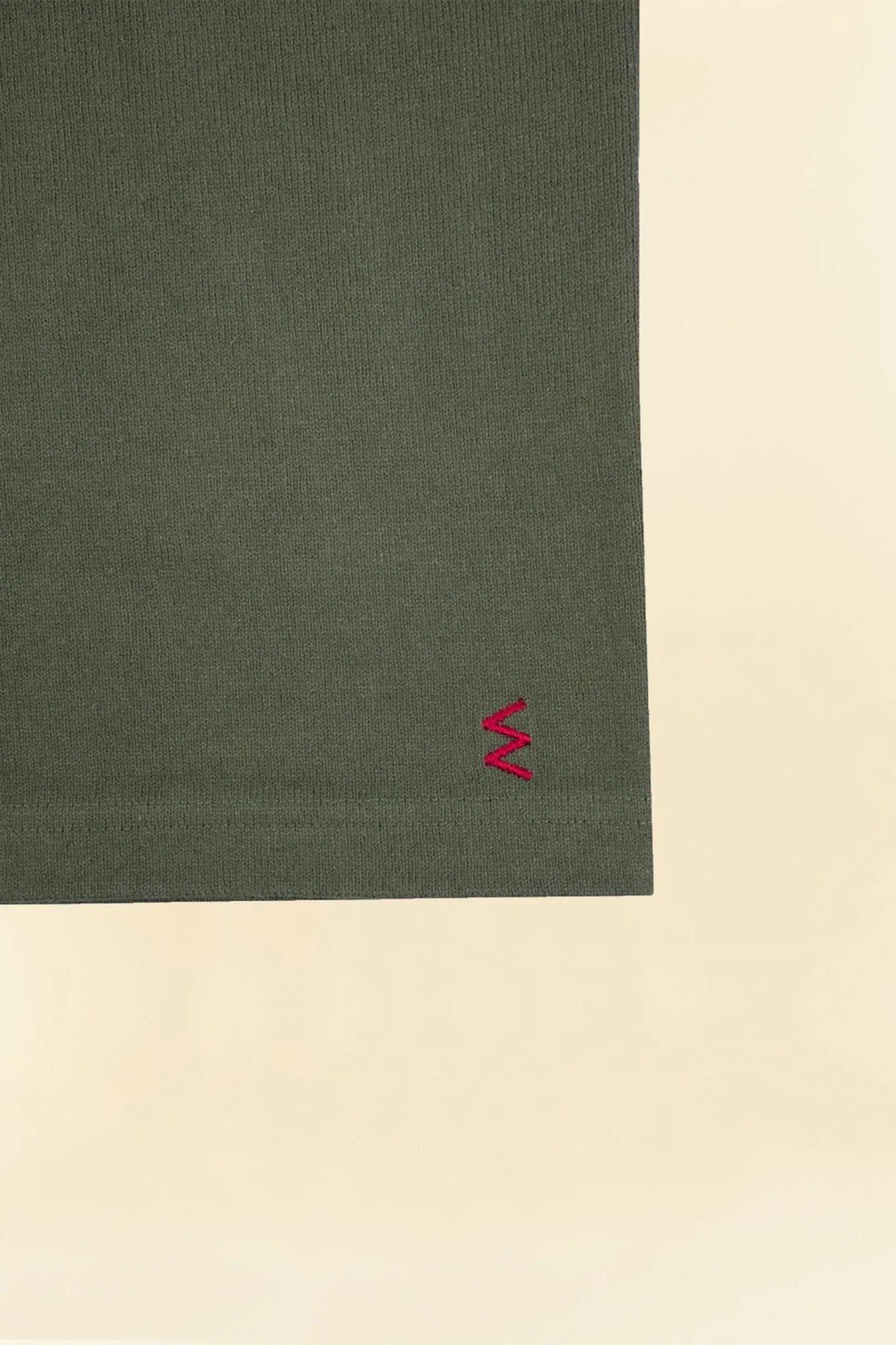 Iron Heart 11oz Cotton Knit Crew Neck T-Shirt - Olive