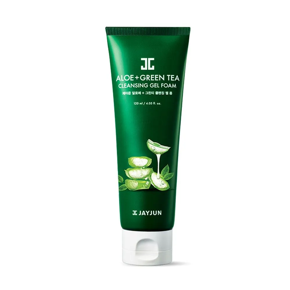 JAYJUN Aloe   Green Tea Cleanser Gel Foam غسول رغوي بالصبار والشاي الاخضر
