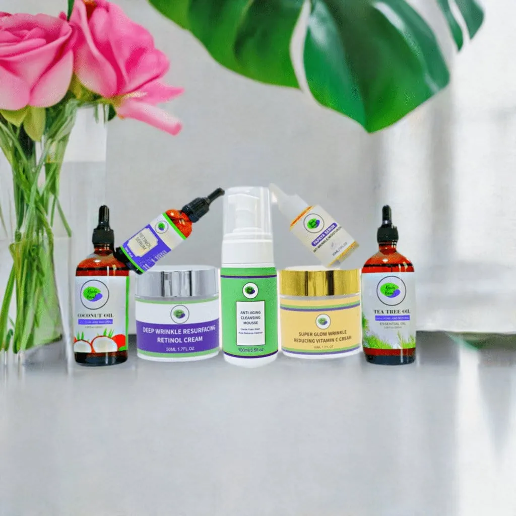 Khichi Beauty 7 Piece Anti-Aging Collection. Reduce Wrinkles and Dark Spots.
