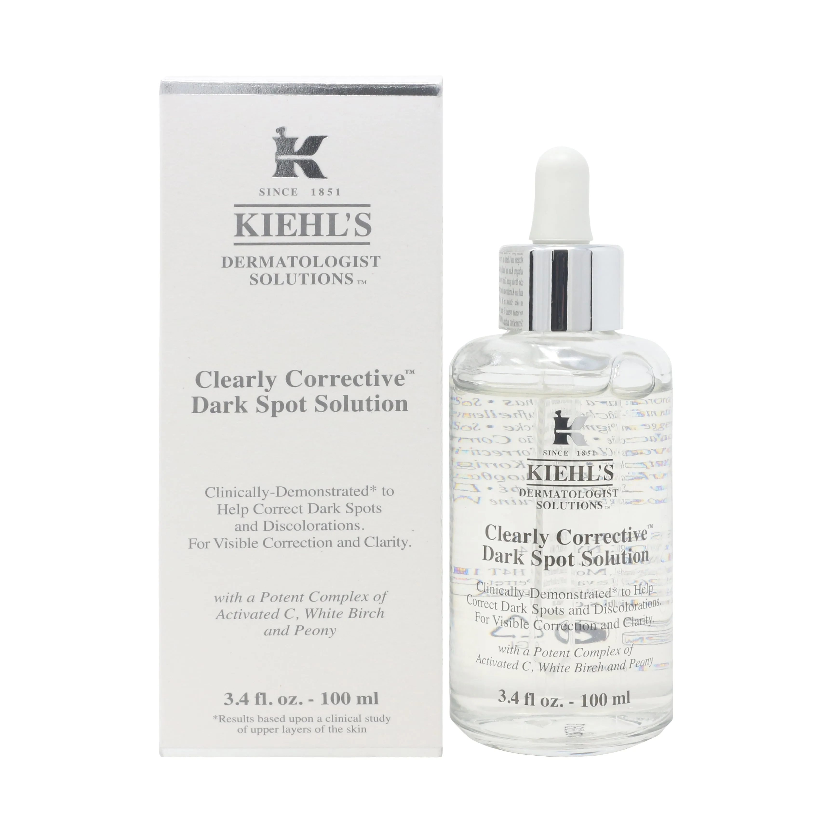 Kiehl's Clearly Corrective Dark Spot Solution 3.4oz/100ml  New In Box