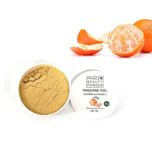 [Korean Herbal Beauty Powder] Prince Natural Beauty TANGERINE PEEL Powder for facial mask (2.8oz / 80g) with 100% Cotton Facial Gauze Mask (10 sheets)   
