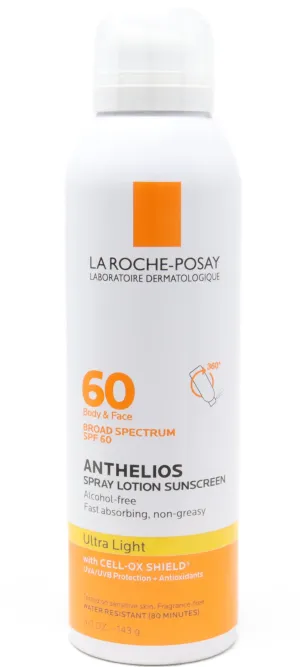 La Roche-Posay Anthelios Spray Lotion Sunscreen Spf 60  5.0oz/143g New