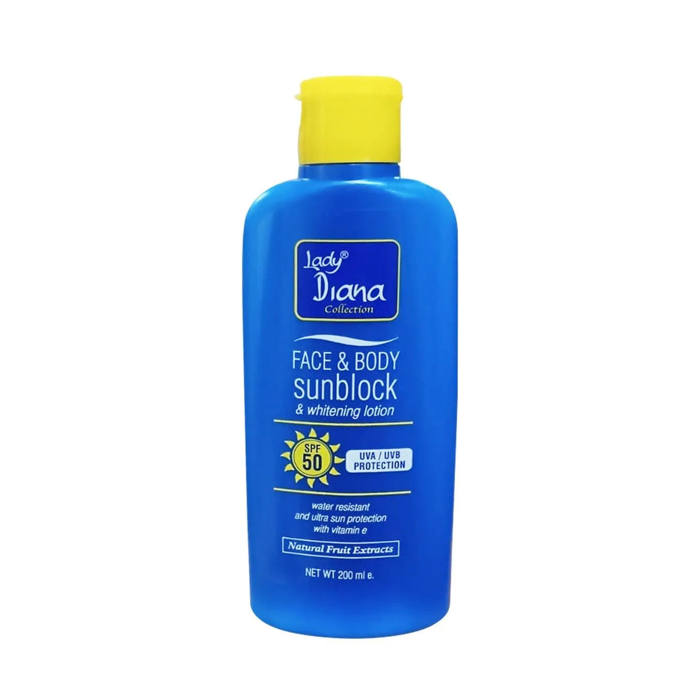 Lady Diana Face & Body Sunblock Whitening Lotion SPF 50 - 200ml
