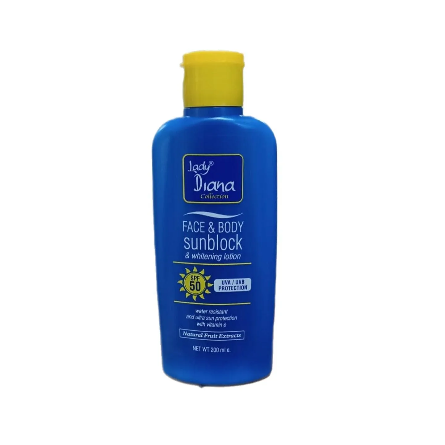 Lady Diana Face & Body Sunblock Whitening Lotion SPF 50 - 200ml