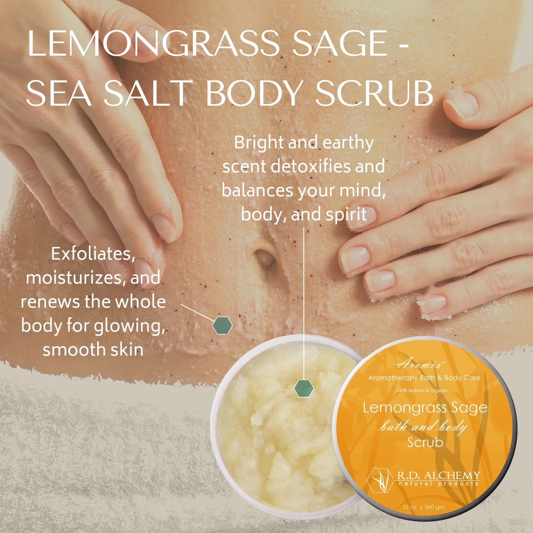Lemongrass Sage- Sea Salt Body Scrub