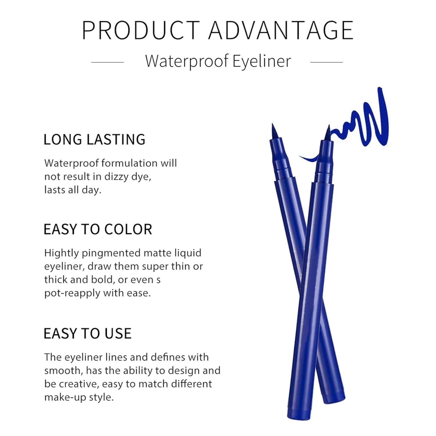 Liquid Eyeliner Colorful Matte Glitter Neon Eyeliner Pencil Pigmented Smudgeproof Long Last Gel Eye LinerQ07